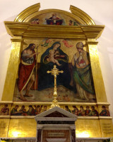 pala d'altare - Madonna delle Grazie tra i Santi Giovan Battista ed Elpidio - Andrea da Salerno